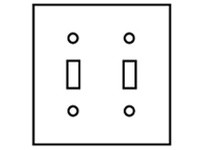 Hubbell Wiring SS22 WALLPLATE 2-G 2) .64 SS