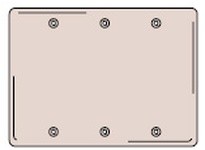 Hubbell Wiring SS33 WALLPLATE 3-G BLANK SS