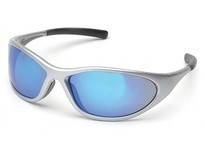 Pyramex Zone II SS3365E Safety Glasses Ice Blue Mirror Lens and Silver FrameZone II Safety Glasses Ice Blue Mirror Lens and Silv