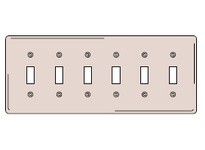 Hubbell Wiring SS6 WALLPLATE 6-G SWITCH SS