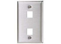 Hubbell Wiring SSFL12 PLATE SS 1-G 2PORT W/LBL FIE | YarinInd