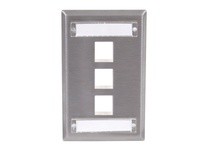 Hubbell Wiring SSFL13 PLATE SS 1-G 3PORT W/LBL FIE | YarinInd