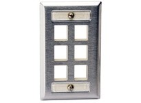 Hubbell Wiring SSFL16 PLATE SS 1-G 6PORT W/LBL FIE | YarinInd