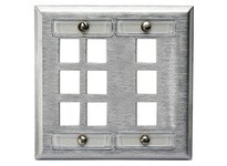 Hubbell Wiring SSFL29 Plate Wall SS 2-G 9-Port | Durable & Reliable