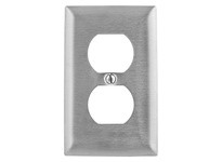 Hubbell Wiring SSJ8 WALLPLATE JUMBO 1-G DUP SS | High-Quality Industrial Supplies