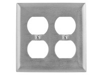 Hubbell Wiring SSJ82 WALLPLATE JUMBO 2-G DUP SS | High-Quality Industrial Supplies
