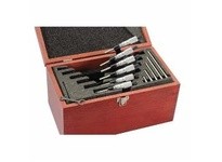 Starrett ST436.1CXRLZ Outside Micrometer Set, Ratchet Thimble, Carbide Anvil-Spindle, 0-6" Range, .0001"Outside Micrometer Set, 
