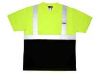 MCR STSCL2MSLX3 Class 2 T-Shirt Short Sleeve 2 Silver Stripe Mesh Wicking Two-Tone Black Shading