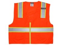 MCR SURVOX2 Class 2 Poly 3 Lime/2 Silver Stripe Fluor Orange