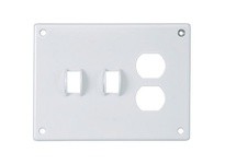 Hubbell Wiring SWP28 SEC WALLPLATE 3-G SW/SW/DUP WH | Industrial Supplies
