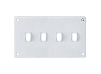 Hubbell Wiring SWP4 SEC WALLPLATE 4-G TOG WH