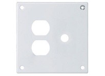 Hubbell Wiring SWP812 SEC WALLPLATE 2-G DUP/TELE WH | High-Quality Electrical Supplies