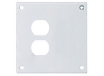 Hubbell Wiring SWP813 SEC WALLPLATE 2-G DUP/BLNK WH