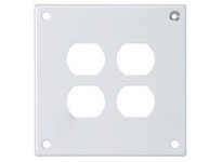Hubbell Wiring SWP82 SEC WALLPLATE 2-G DUP WH