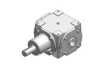 Hub City 0220-74767 1:1 Ratio, Cast Iron Bevel Reducer, 1.000" Input Diameter, 1.000" Output Diameter, Shaft Input, Hollow Bore 