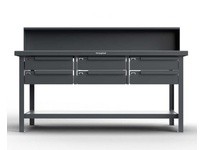 StrongHold T7236-RS-6DB Industrial Shop Table with 6 Drawers | Durable Workbench