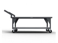 StrongHold T7252-CA Mobile Industrial Shop Table 72x52x28 1 Shelves