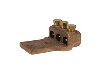 NSI TL500-3L2 500 - 300 MCM 3 WIRE CAST BRONZE TERMINAL LUG W/ (4) 1/2 MTG HOLES
