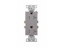 Cooper Eaton TR1307GY-BOX Receptacle Tamper Resistant Deco Duplex 20A 125V 2P3W Gray