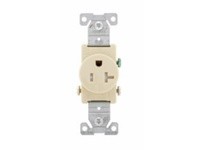 Cooper Eaton TR1877V-BXSP Receptacle Tamper Resistant Single 20A 125V 2P3W Swire Ivory