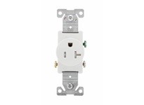 Cooper Eaton TR1877W-BXSP Receptacle Tamper Resistant Single 20A 125V 2P3W Swire White
