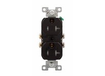 Cooper Eaton TR370BK-BOX Receptacle Tamper Resistant Standard Duplex 20A 125V 2P3W Black