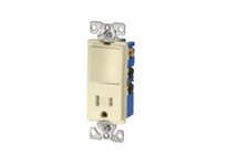 Cooper Eaton TR7730V Swi/TR Deco Comb SP/Grd Receptacle 15A125V Ivory | YarinInd