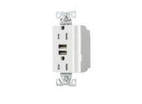 Cooper Eaton TR7755V-BOX USB 3.1A DUPLEX Receptacle 15A 125V Ivory