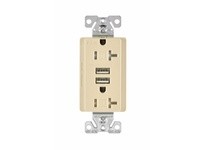 Cooper Eaton TR7756V-BOX USB 3.1A DUPLEX Receptacle 20A 125V Ivory | YarinInd