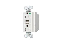 Cooper Eaton TR8255W HG USB 3.1A Duplex Receptacle 15A 125V White | High-Quality Outlet