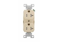 Cooper Eaton TRBR20V-BXSP Receptacle Tamper Resistant Duplex 20A 125V 2P3W Str B&S Ivory