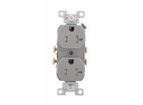 Cooper Eaton TRCR20GY Rec Tamper Resistant Duplex 20A 125V | Durable Electrical Outlet
