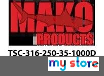 Mako TSC-316-250-35-1000D 1/4" - Seamless Coil Tubing- 316 Stainless Steel - .035 Wall - 1000' Coil - Domestic