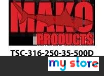 Mako TSC-316-250-35-500D 1/4" - Seamless Coil Tubing- 316 Stainless Steel - .035 Wall - 500' Coil - Domestic