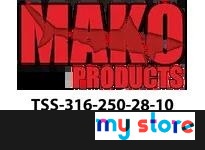 Mako TSS-316-250-28-10 1/4" Seamless Stick Tubing - 316 Stainless Steel | 10' Stick