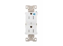 Cooper Eaton TWRBR15WBXSP Receptacle Tamper & Weather Resistant Duplex 15A 125V 2P3W Str B&S White
