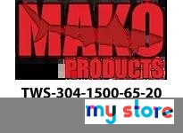 Mako TWS-304-1500-65-20 1-1/2" - Welded Stick Tubing - 304 Stainless Steel - .065 Wall - 20' Stick