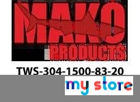 Mako TWS-304-1500-83-20 1-1/2" - Welded Stick Tubing - 304 Stainless Steel - .083 Wall - 20' Stick