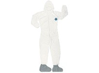 MCR TY122SX3 Tyvek Coverall - Zipper Front, Elastic Sleeves & Ankles | Skid-Resistant Boots
