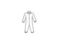 U1200/XXXL West Chester 40g White SBP Coverall Elastic Wrist and Ankle