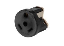 Cooper Eaton U1263 Receptacle Single Panel Mount 30A 125V 2P3W Black