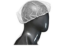 UB-18-1000 SBP 18" White Bouffant - "latex free elastic" 11 gram poly pro material