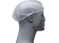 UC-21-1000 21" White Nylon Hair Net 1/8" Opening - "latex free elastic"