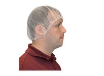 UCBC-1000 19" White Nylon Beard Cover 1/8" Opening - "latex free elastic"