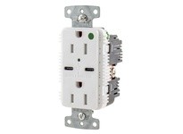 Hubbell Wiring USB8200C5W RCPT HG DUP 15A 125V 5A USB Port C WH | YarinInd