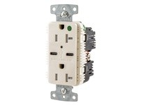 Hubbell Wiring USB8300C5LA RCPT HG DUP 20A 125V 5A USB Port C LA | High-Quality Outlet
