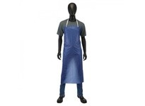 UUPB-45 West Chester 8 mil. 45" Blue Vinyl Apron Raw Edge WCPG