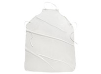UUW-45 West Chester 6 mil. 45" White Vinyl Apron Raw Edge WCPG