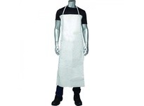 UW-20-45 West Chester 20 mil. 45" White Vinyl Apron Raw Edge WCPG