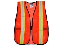 MCR V201R Poly Mesh Safety Vest 2 Lime/Silver Stripe | YarinInd